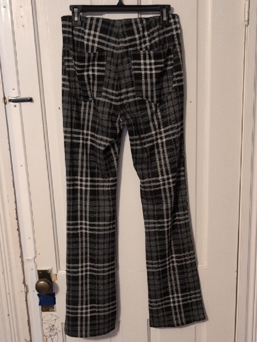 American Eagle Outfitters Black & Gray Plaid Bootcut Pants - Picture 2 of 3